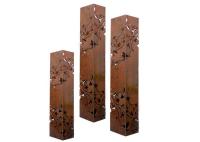 Tamanho personalizado Linterna de aço corten de metal enferrujado