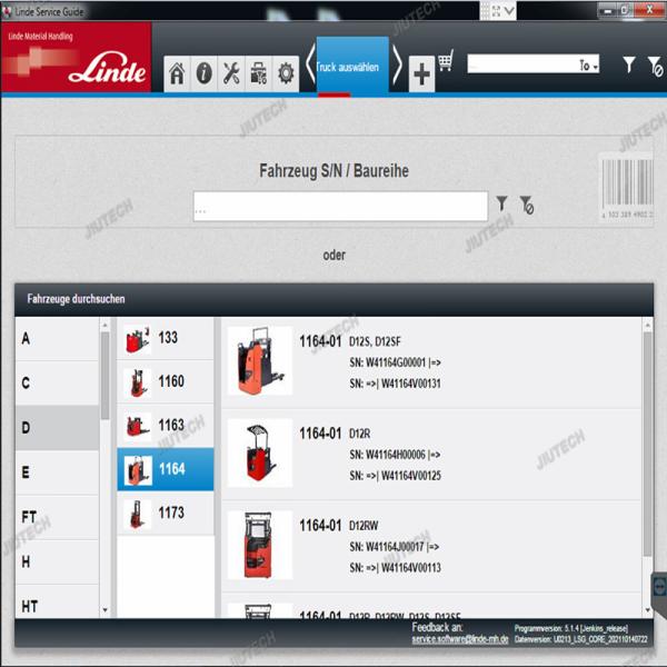 Вилочный погрузчик LINDE LSG Диагностический инструмент для грузовика Linde Canbox Доктор Диагностический сканер Pathfinder Программное обеспечение + ноутбук CFC2