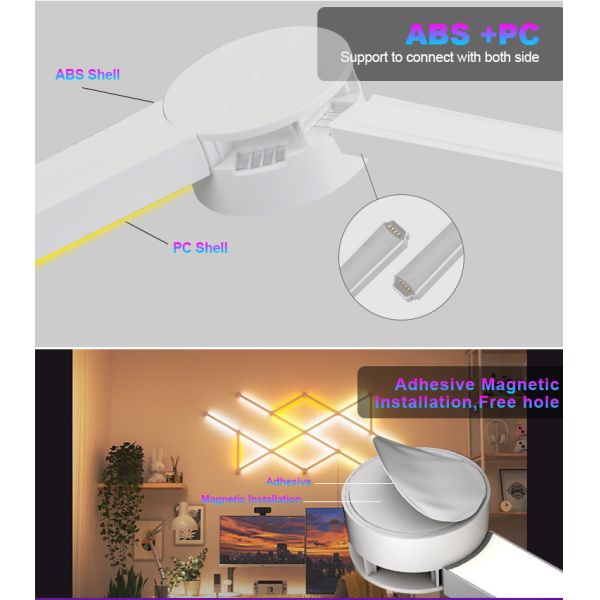 Button APP Control RGB LED Color Changing Gaming Lights 2025 Strip Lights Compatible with Smart Life Music Sync APP