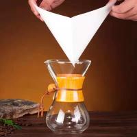 Brown branco Chemexs ligou filtros de café do quadrado de Prefolded para o copo 1-3
