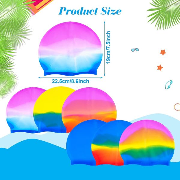 Customizable Silicone Swim Cap with Soft Waterproof and Non-Slip Design for Adults and Children