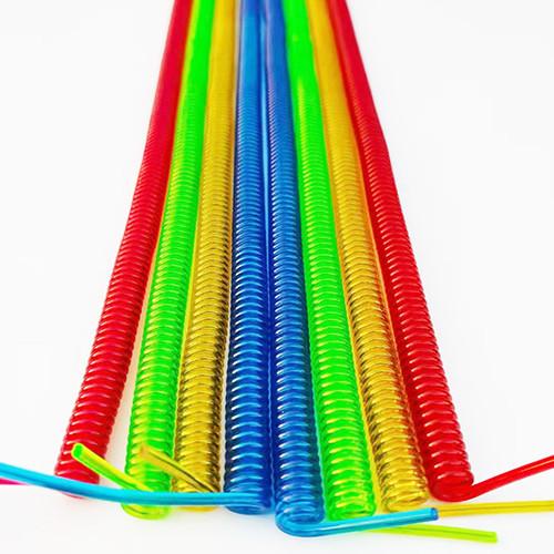 Stainless Steel Wire Strong Colored Custom Coiled Cords For Protection Leashes