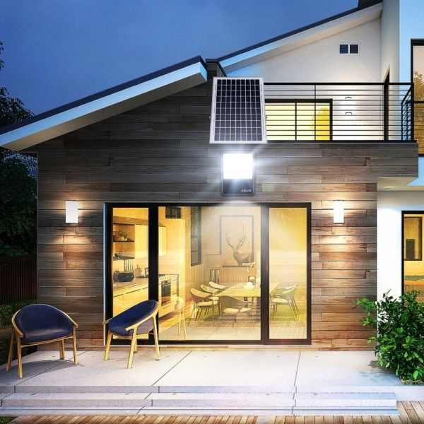 La mejor venta de foco solar flexible con sensor de movimiento para iluminación de patio