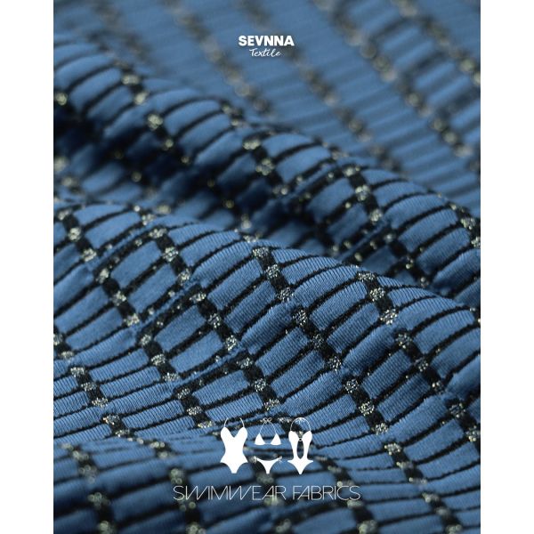 290gsm Recycled Swimwear Fabric Eco Friendly Durable Swim Material for Summer Swimwear