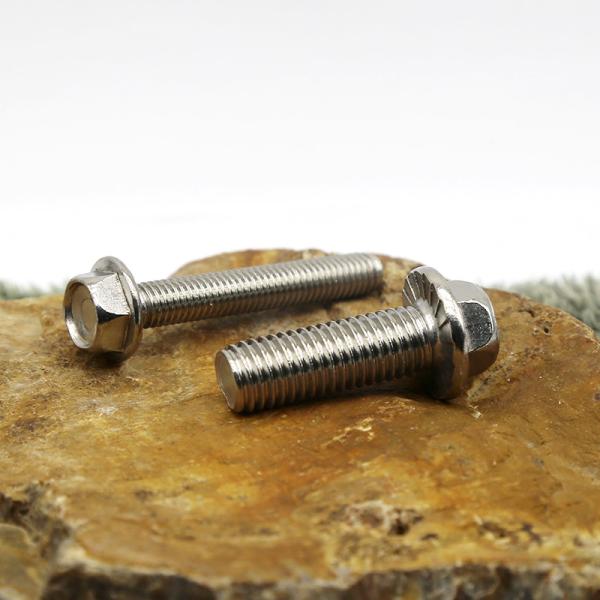 Metric Anti Slip Bolt Screws Customization Stainless Steel Flange Face Screws