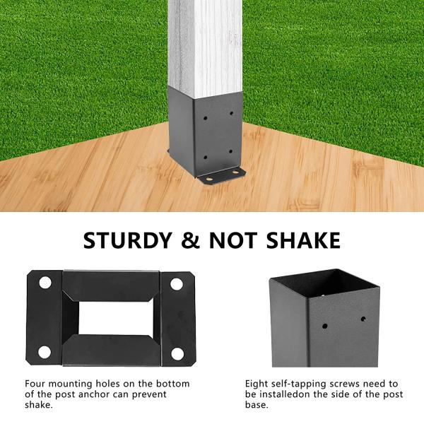 4 x 4 Post Base Tamanho interno 3.6 