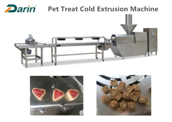 Ligne saccadée 300-500kg/Hr de production alimentaire d'animal familier d'acier inoxydable