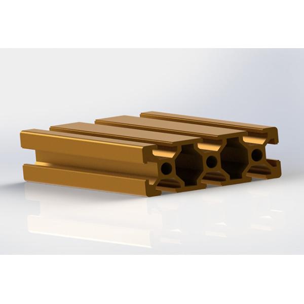 Sand Blasting Yellow Anodized Aluminium T Slot Channel 2060 For Transmission