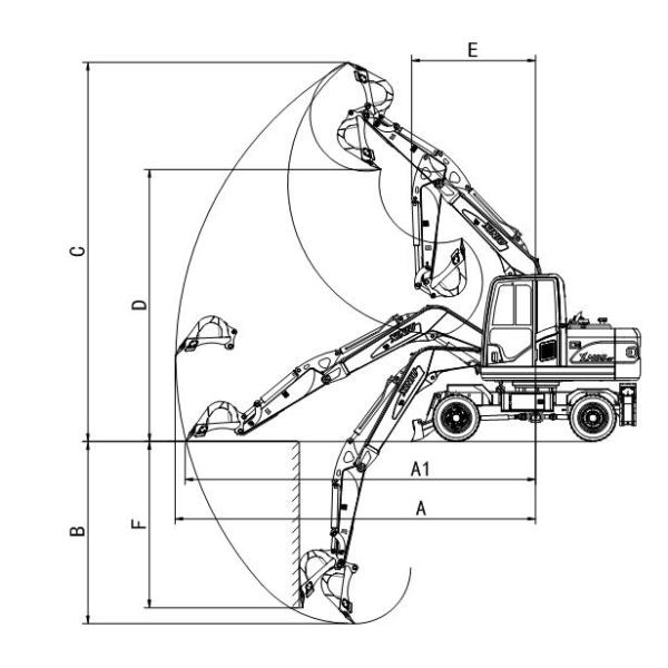 8 Ton 0.3m3 Bucket Wheel Excavator , Long Reach Ground Digger Machine