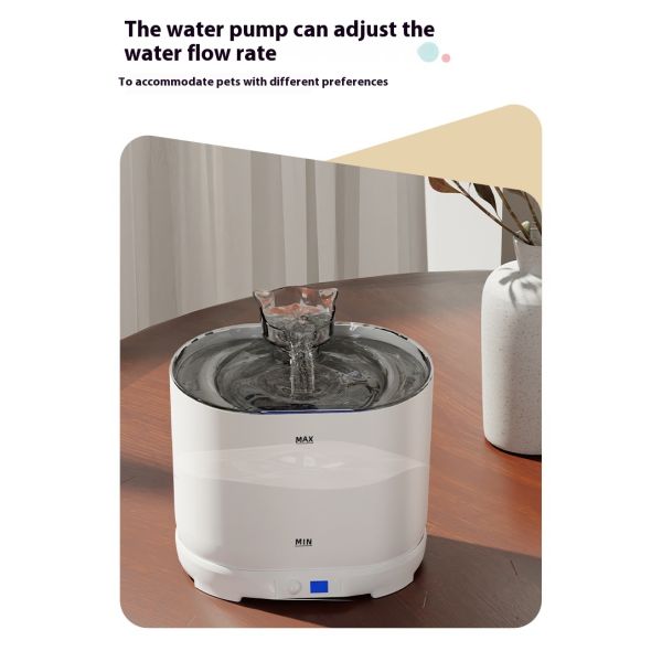 Automatic Wireless Charging Waterproof IPX5 Lightweight 0.8kg Cat Dog Drinking Bowl Eco-Friendly Solid Pattern Plastic Battery