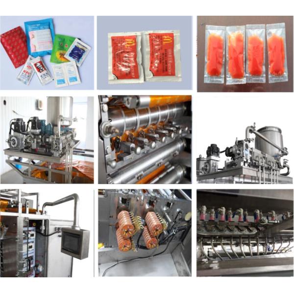 Small Tomato Sauce PE PET AL Pouch Filling And Packing Machine 120mm