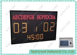 Small Multisport Electronic Football Scoreboard , Soccer Digital Scoring Board with Team Name and Time Display