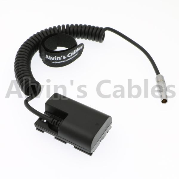 Alvin's Cables LP E6 Dummy Battery to 2 Pin Male Power Coiled Cable для небольшого HD монитора Canon 5D