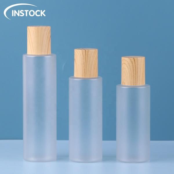 Customized PET Plastic Cosmetic Bottle Round For Nail Polish / Skincare Cosmetics
