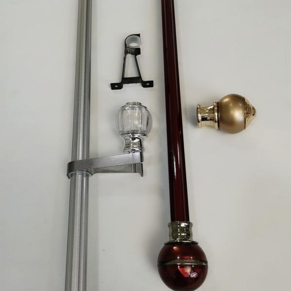 22 Inch 0.45mm Removable Steel Pipe Curtain Rods