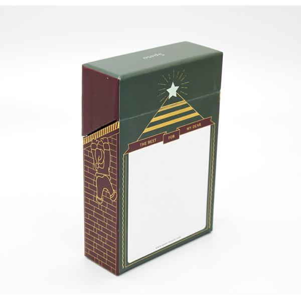 CMYK Christmas Paper Gift Box Finished Cosmetic Paper Packaging 70mm Length