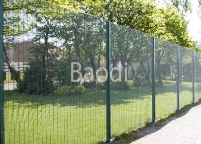 3 X 0.5 Anti Burglar Fence For Water Treatment Works , Plastic Coated Wire Fencing Panels