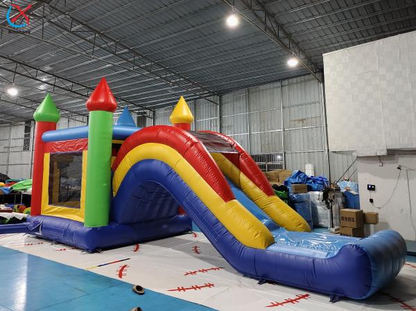 Commcercial Colorful Inflatable Combos Inflatable Bouncy House With Slide Castle