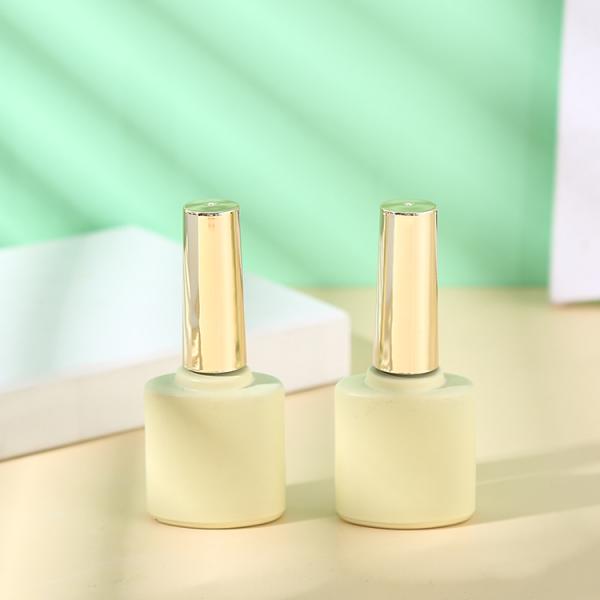Customized Logo Glass Collar Golden Oval UV Gel Nail Remover Bottles with Luxury Unique Empty Design 8ml 10ml 12ml 15ml