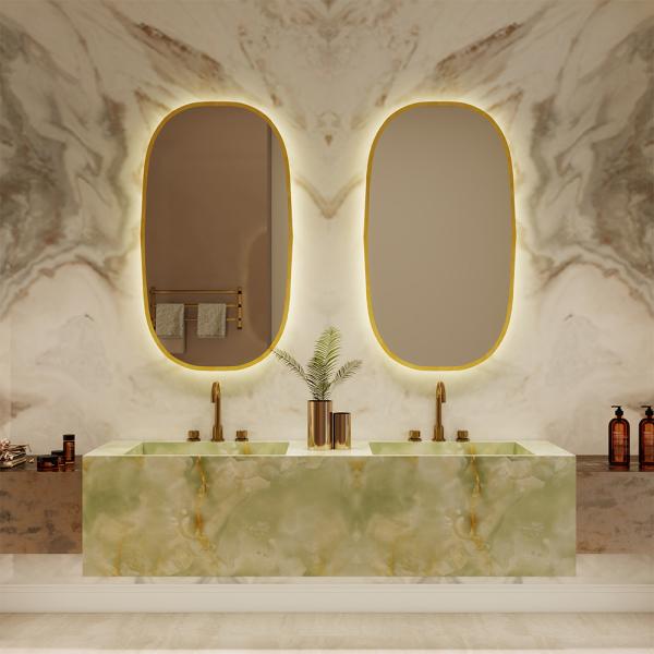 Lumière de vanité LED de salle de bain de luxe avec panneau acrylique étanche et fonctionnalités de contrôle intelligentes pour les projets de miroirs de concepteur