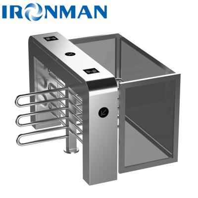 Manual Half Height Turnstiles , Glass Turnstile Gate 1 Year Warranty