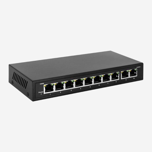 Gigabit 10 RJ45 Unmanaged Ethernet Switch com suporte a 9k Jumbo Frame