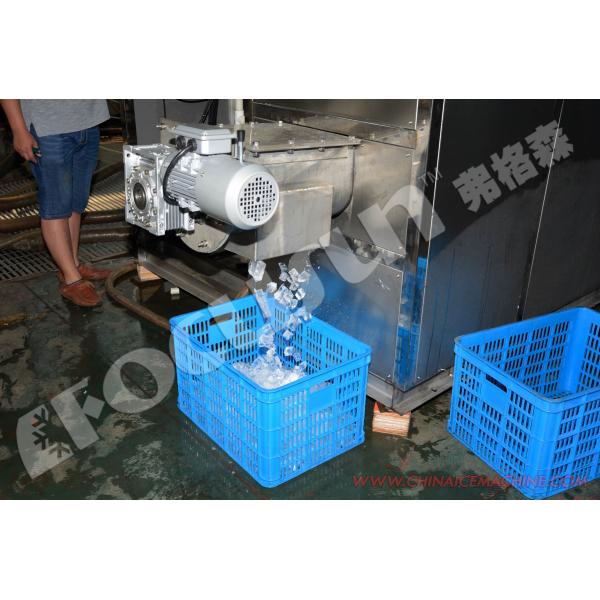 Máquina de cubos de hielo de acero inoxidable para agua Ww bomba de salmuera azul suministrado al supermercado