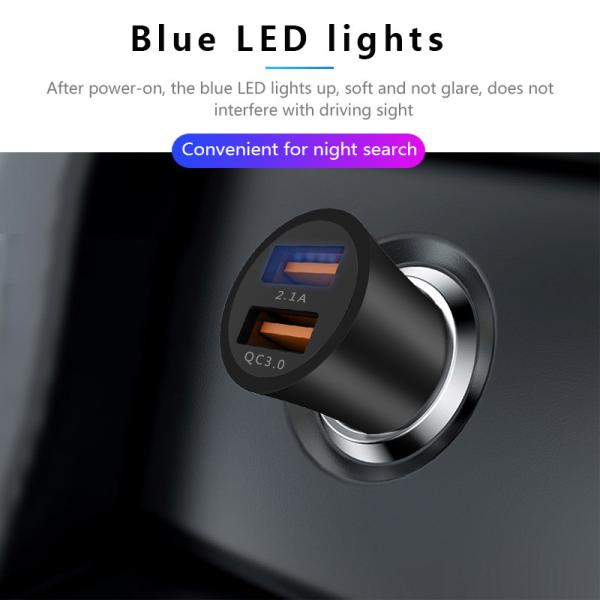 F655 QC3.0+ UDB2.1A Dual car charger, universal car charger for phones, top selling car usb charger