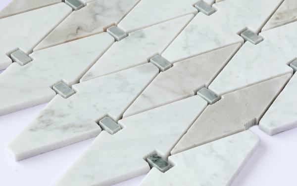 Mosaïque en pierre naturelle 300x300mm élégante et antidérapante pour salle de bain