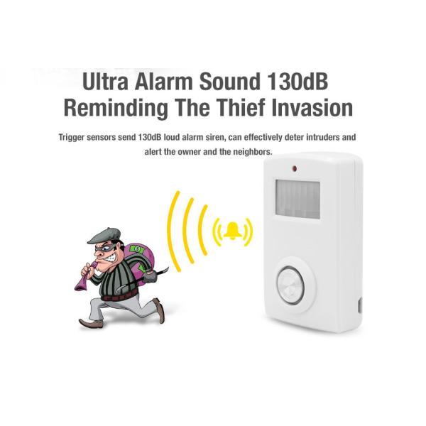 Indoor 130dB Wireless Motion Sensor Alarms with Remote Control Alarm CX303