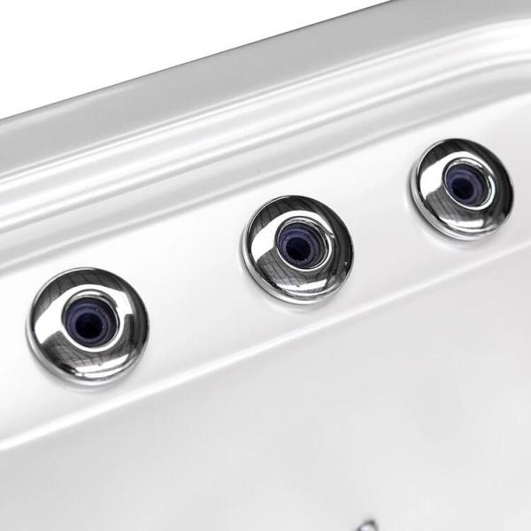 Spa de banheira de hidromassagem acrílica ao ar livre personalizado Jacuzzi Spa ao ar livre para 6 pessoas Spa de massagem Banheira de hidromassagem com luz LED