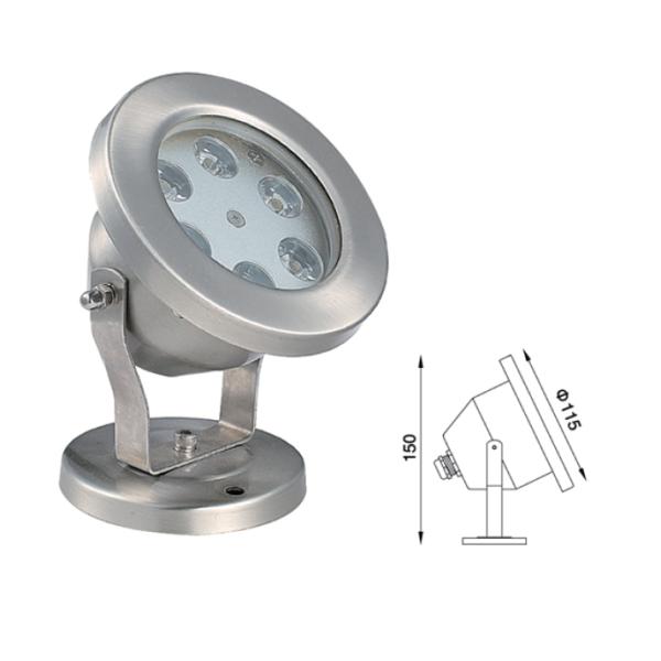 особенность водоустойчивое IP68 теплого белого света бассейна СИД 6W на открытом воздухе