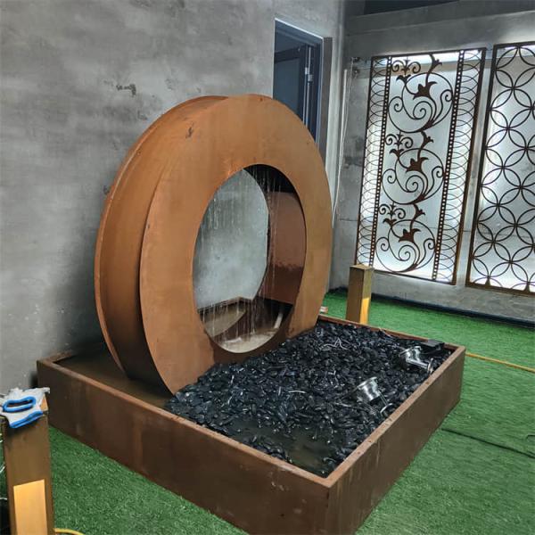 SGS Corten Steel Water Feature D 1500mm Round Water Table