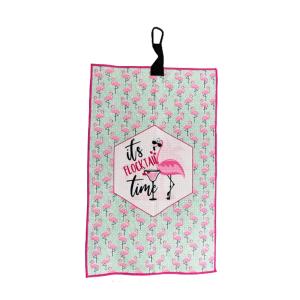 экологически чистое сублимационное печатное микрофибровое вафельное полотенце из микрофибры для гольфа с логотипом на заказ