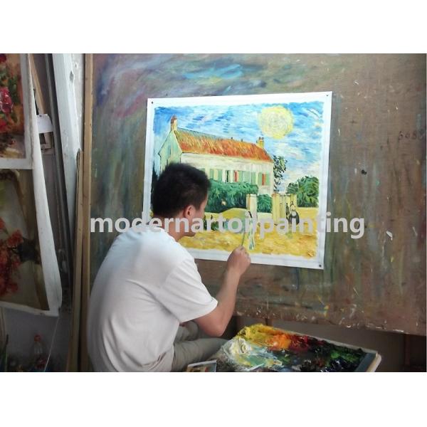 Handmade Vincent Van Gogh Oil Paintings Reproduction Wheat Field with Cypresses