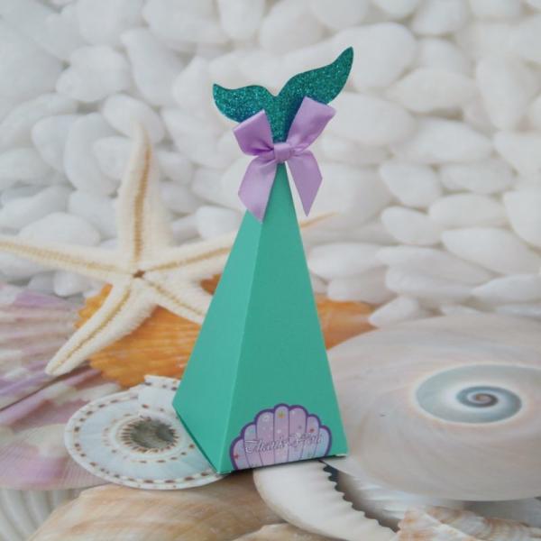 Wedding Birthday Party Customized Gift Box Paper Candy Box With Mermaid Tail