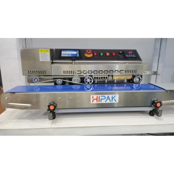 HIPAC FPM150E Ink-jet and Sealing Machine Heat Sealer China Hot Selling Aluminum Foil Bag Tea Biscuit Film Bag Sealing Machine
