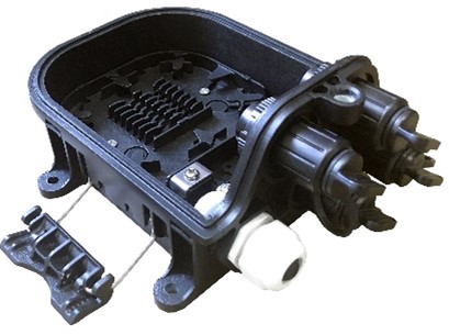 12 Ports Pre Connectorized IP68 PC ABS Black Fiber Splice Distribution Box
