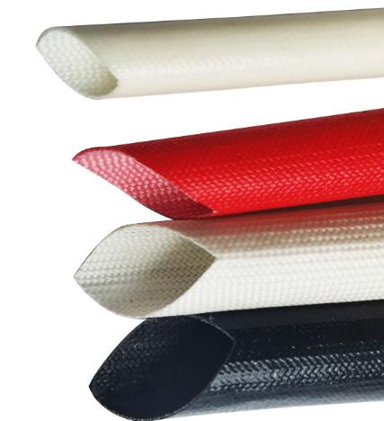 200c Silicone Fiberglass Sleeve 4kv , Fireproof Silicone Coated Fiberglass Tubing