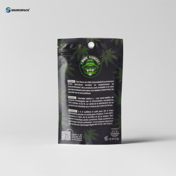 UV Protection Included Custom Weed Packaging With Gravure/Digital Printing Process
