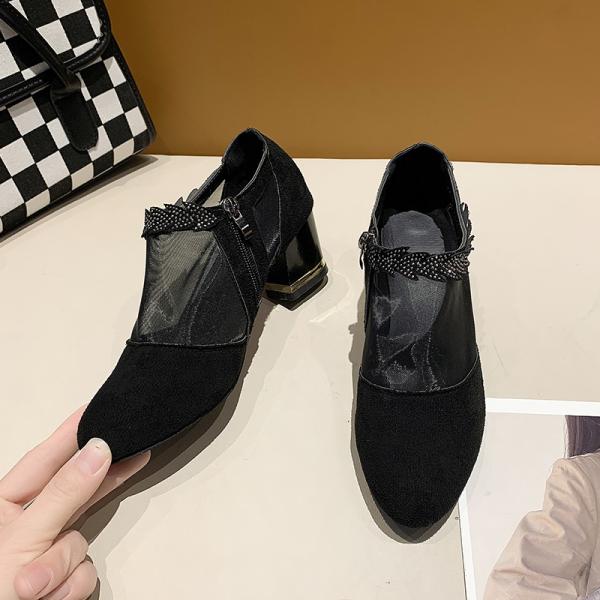 Gauze Sexy Ladies Sandals Anti Slip Wear Resistant Thick Heel Wedge Platform