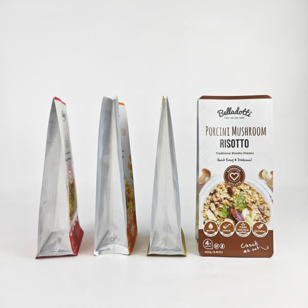 Factory Wholesale Colorful Spot UV Print 250g 8.8oz Premix Food Packaging Pouches 8 Side Seal Bags
