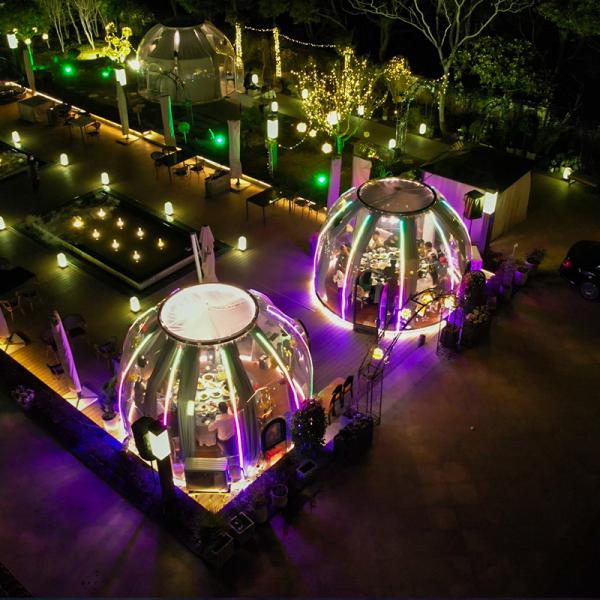 PC Aluminium Material Bubble Tent House 2.8m Height Dome Tent For Outdoor Camping