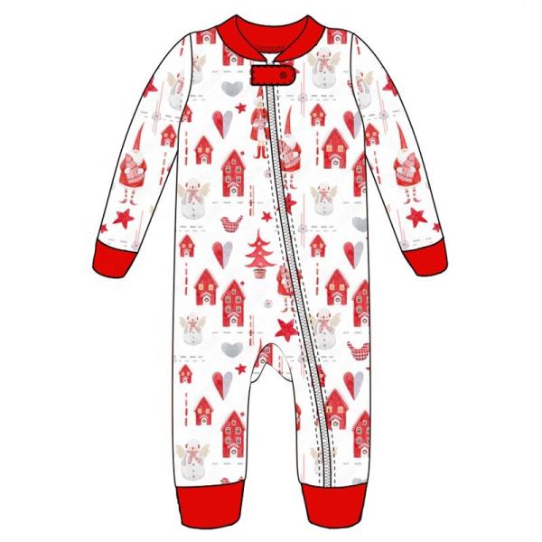Custom Christmas Baby Infant Romper Dress baby girls clothes set for Christmas