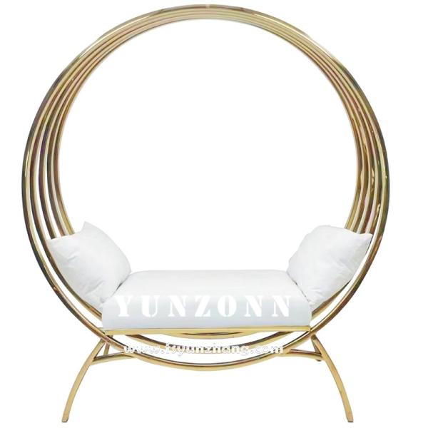 Классический свадебный парный диван, круглый свадебный трон, птичьи клетки, стул