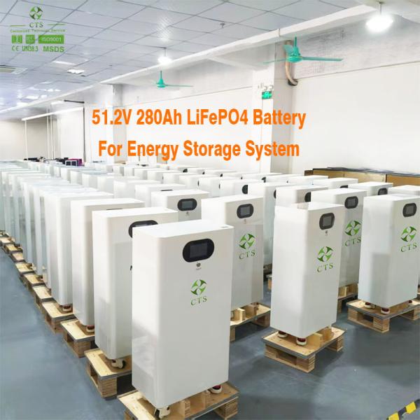 CTS 51.2V 280Ah Solar Lithium Battery Pack 10kwh 14Kwh 15kwh Solar Energy System 51.2V 280Ah LiFePO4 Energy Storage Battery
