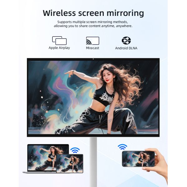 Interactive Portable Smart TV Touch Screen Battery Powered 24 27 32 Inch