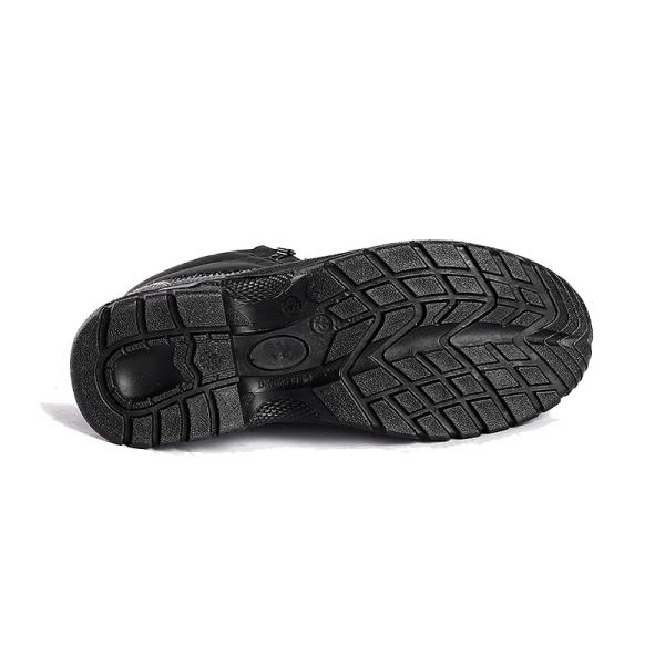 Industrial Anti Puncture Steel Toe Safety Boots Embossed Leather Safety Shoes Anti Slip Oil Resistant