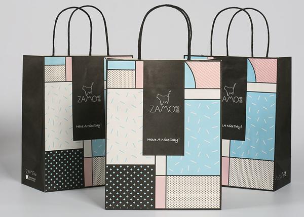 Decorative Glitter Carry Sturdy Gift Bags 150 gsm For Wedding Gift Packing