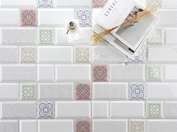 10x30cm White Vintage Porcelain Wall Tiles for Indoor Backsplash